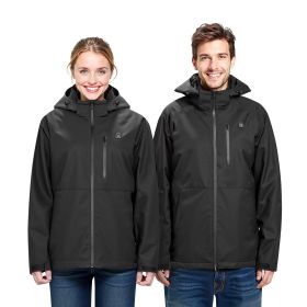 VEVOR Heated Jacket for Men with 7.4V Battery, Soft Shell Electric Heating Coat (Clothing Size: XXXL Size, Clothing Style: Men's Style)